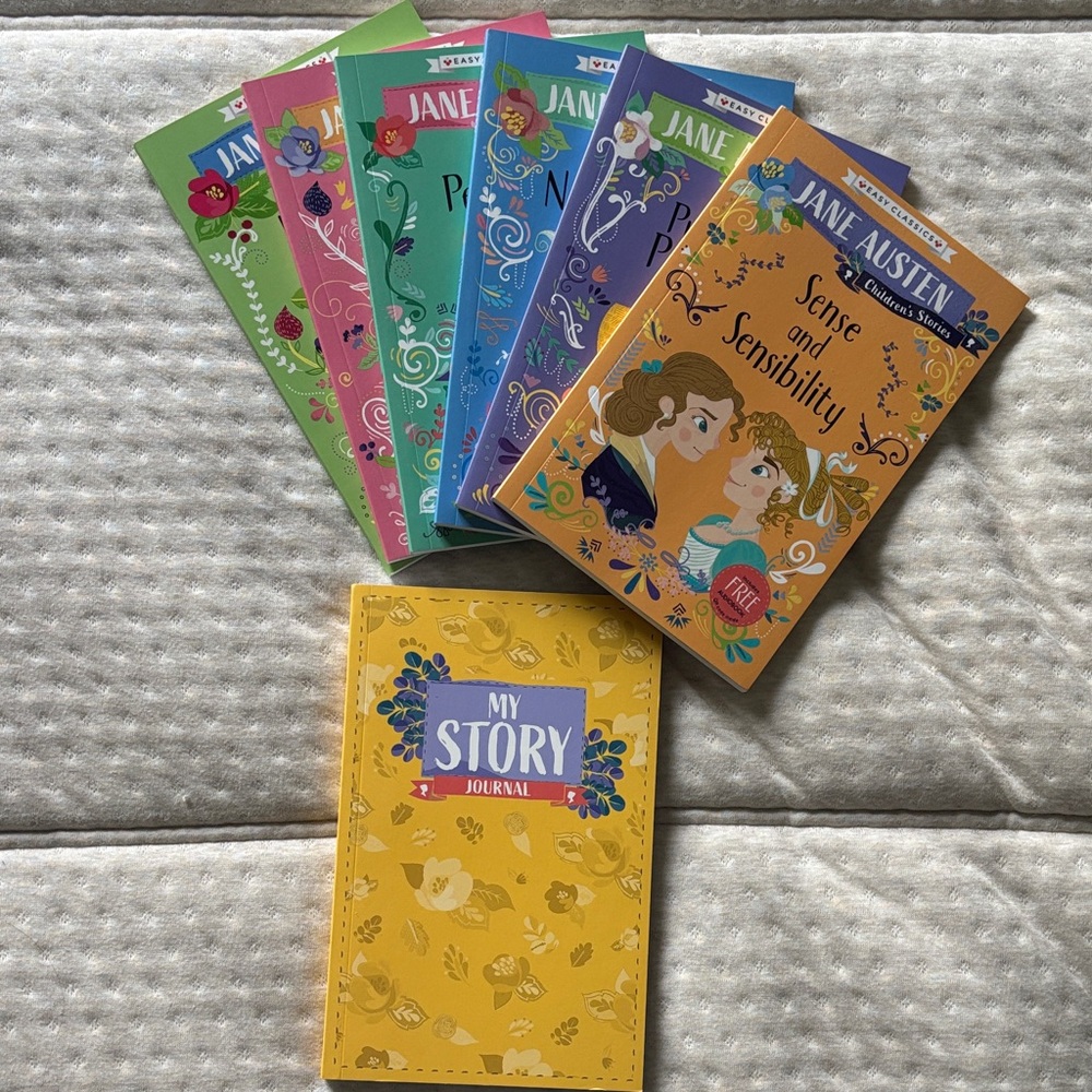 Colorful Jane Austen Kids Storybook Set